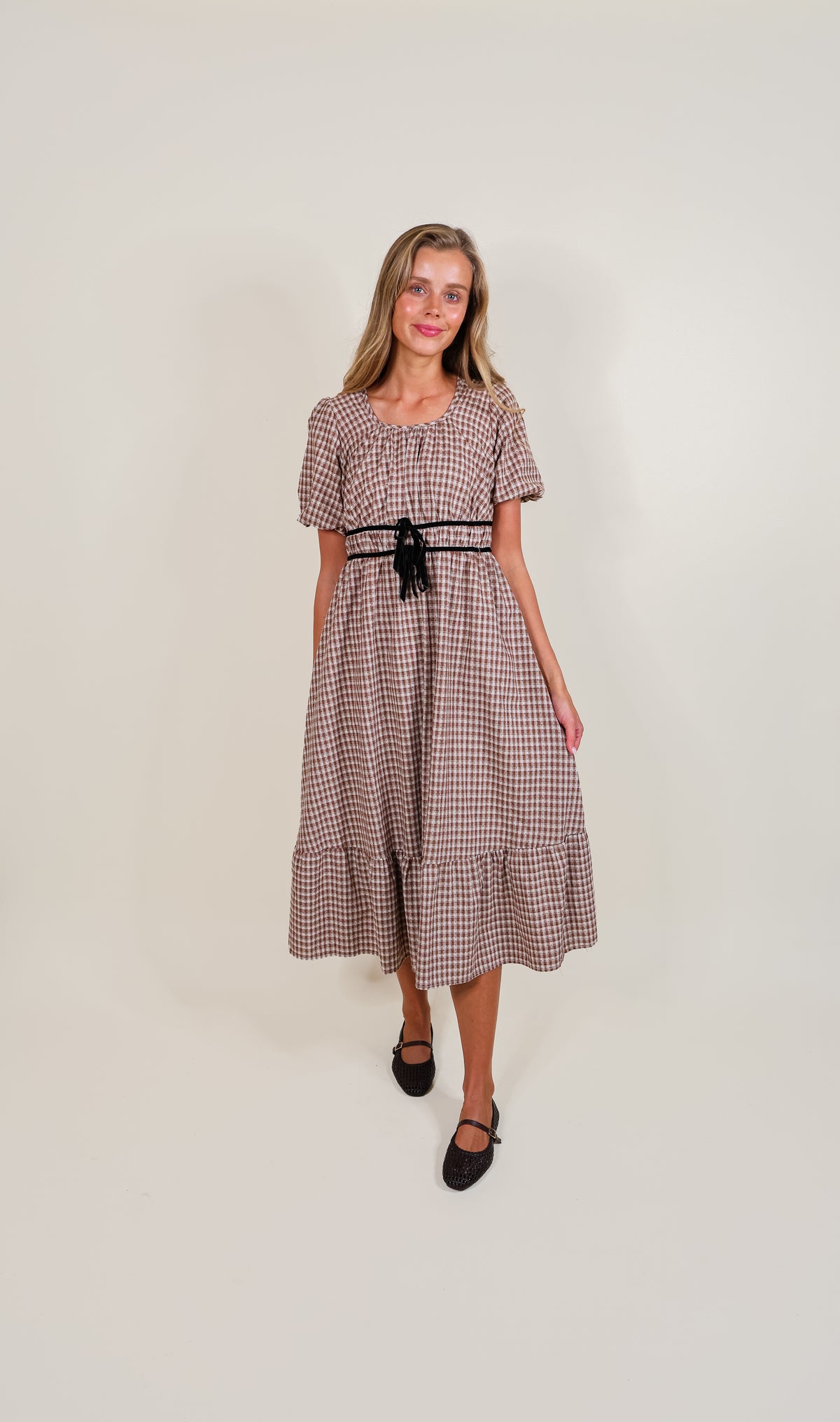The Iris Gingham Babydoll Dress