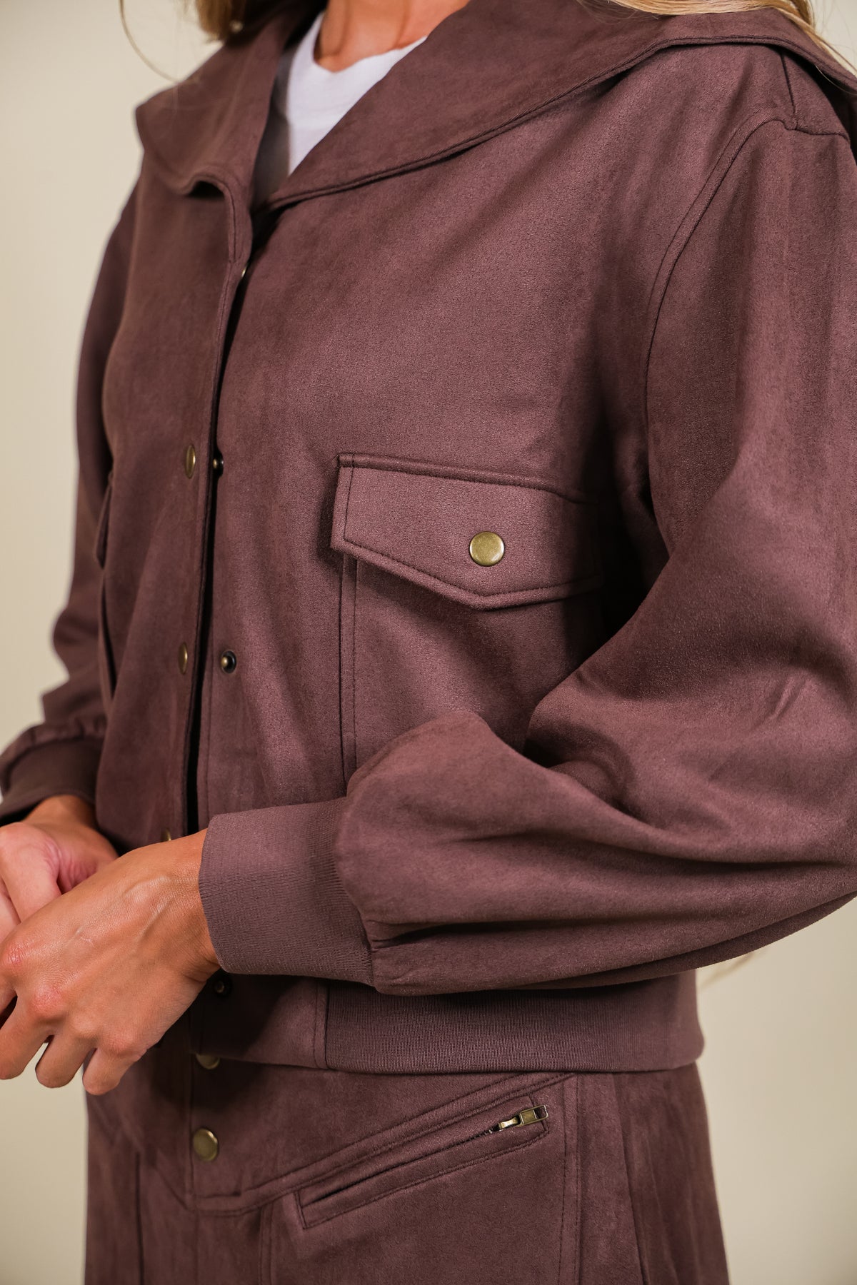 The Marlowe Jacket in Brown Suede