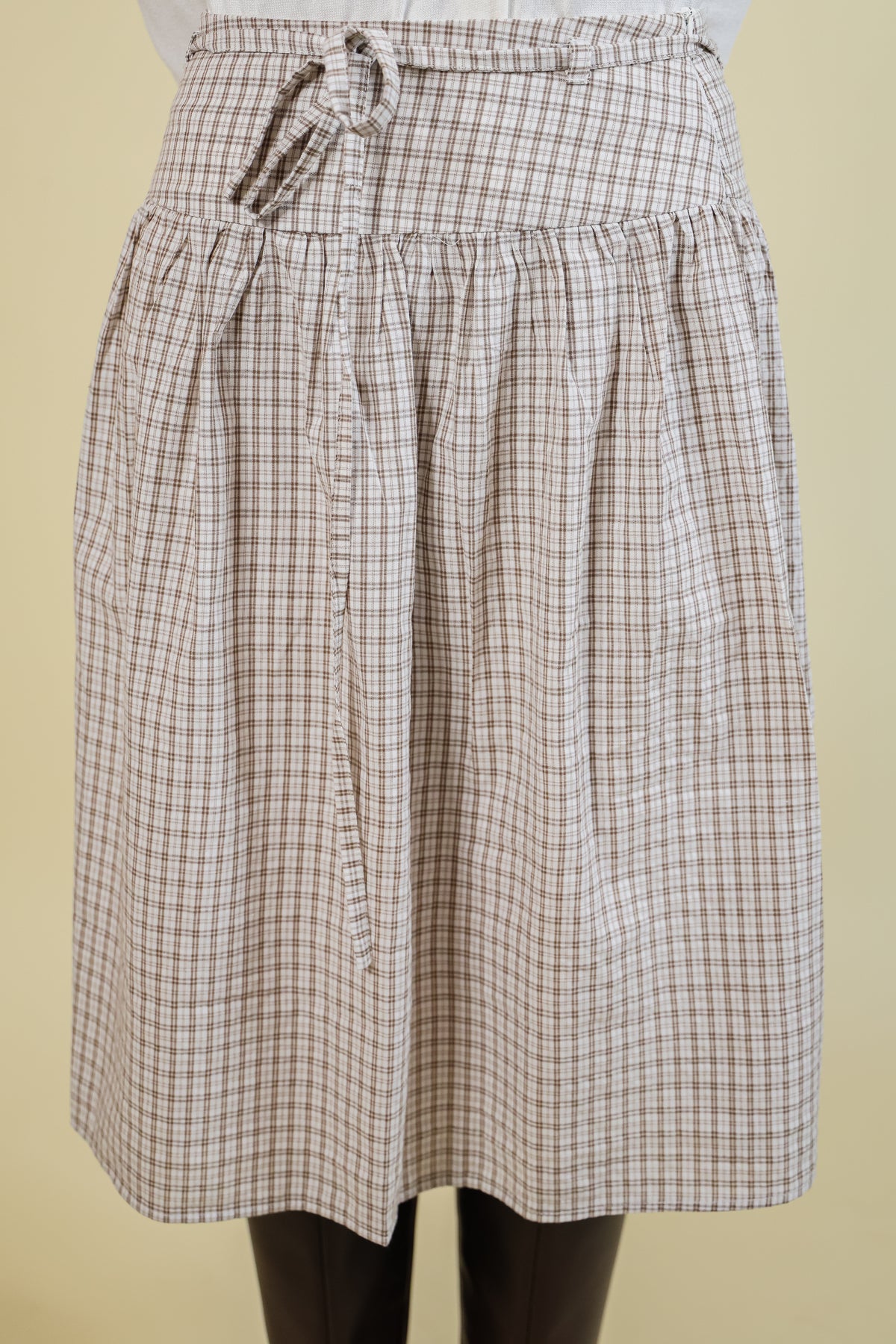 The Clara Skirt in Brown Plaid
