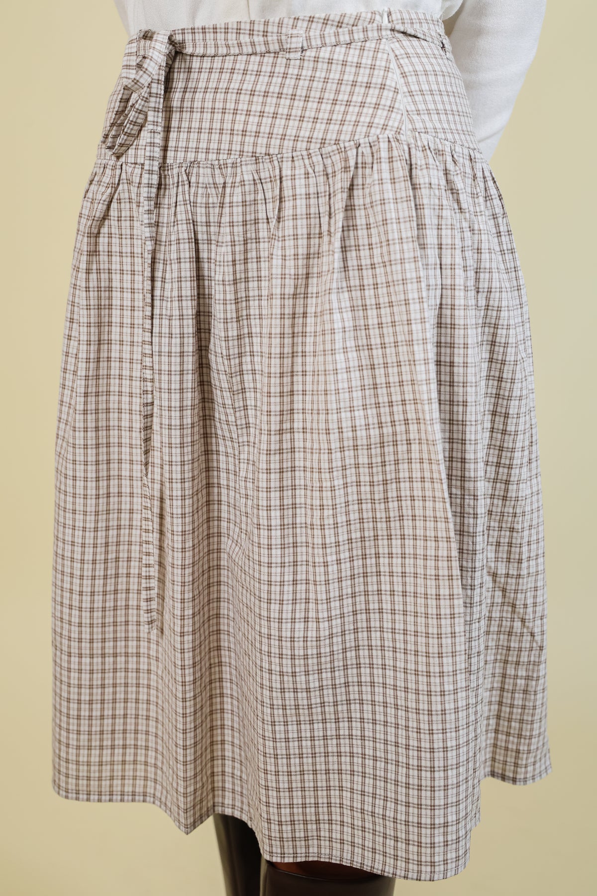 The Clara Skirt in Brown Plaid