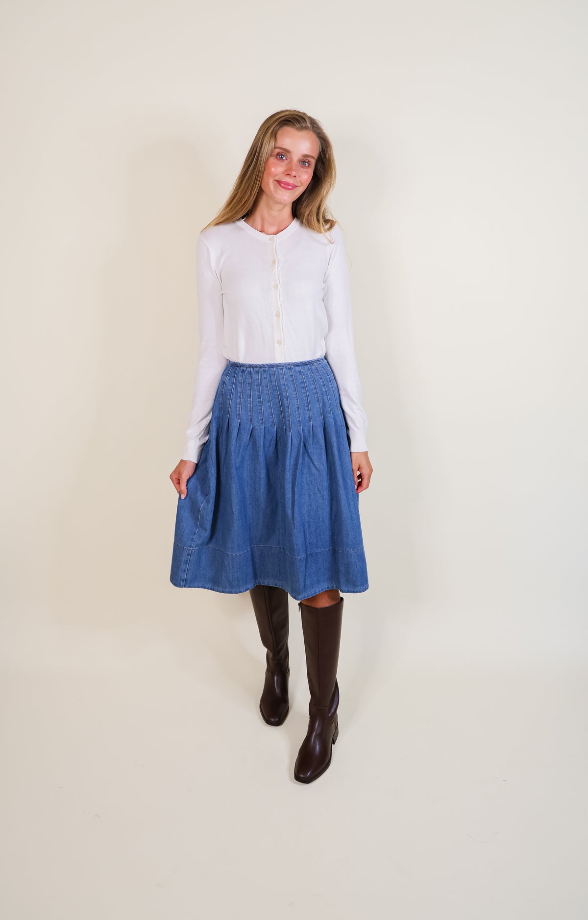 The Reese Denim Skirt