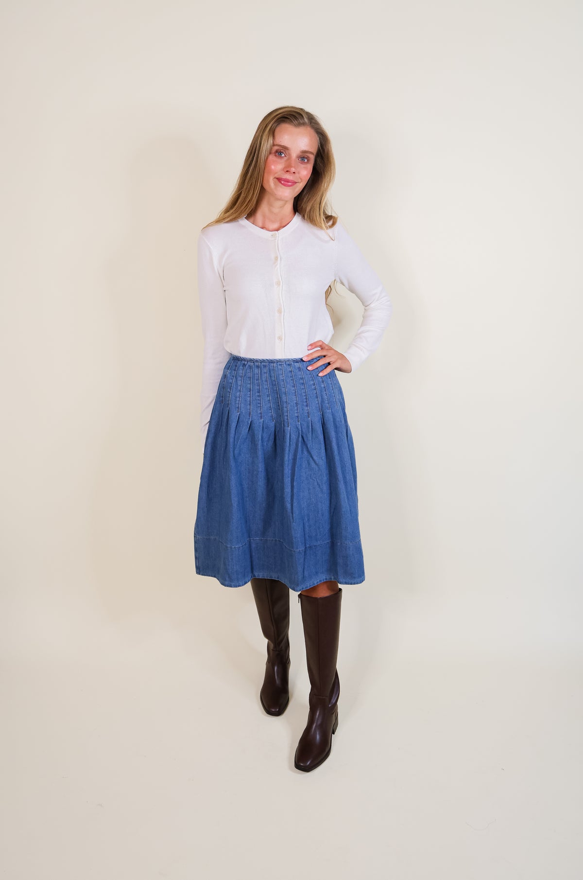 The Reese Denim Skirt