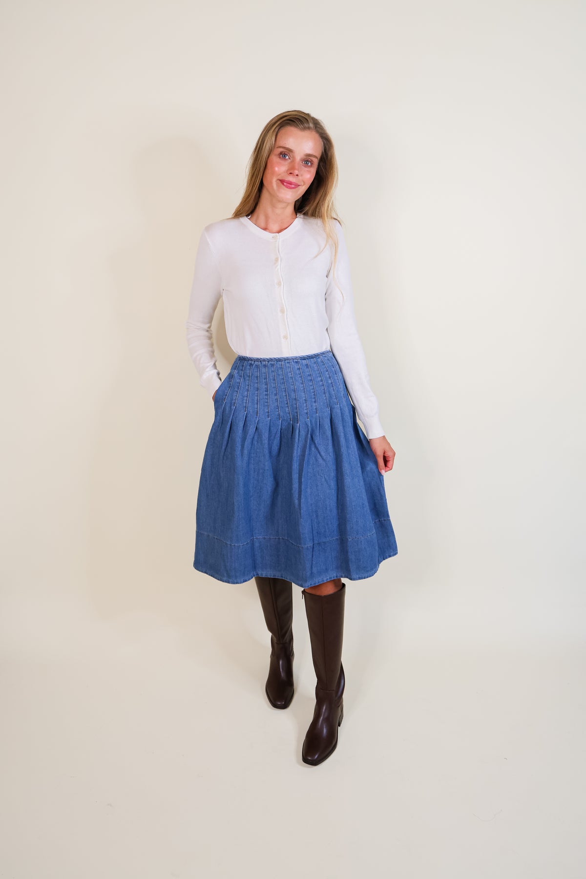 The Reese Denim Skirt