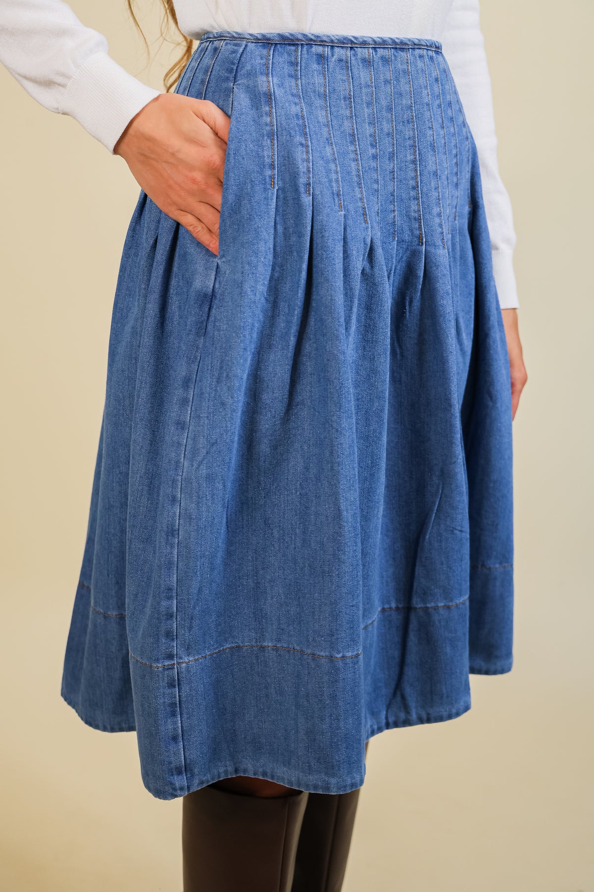 The Reese Denim Skirt