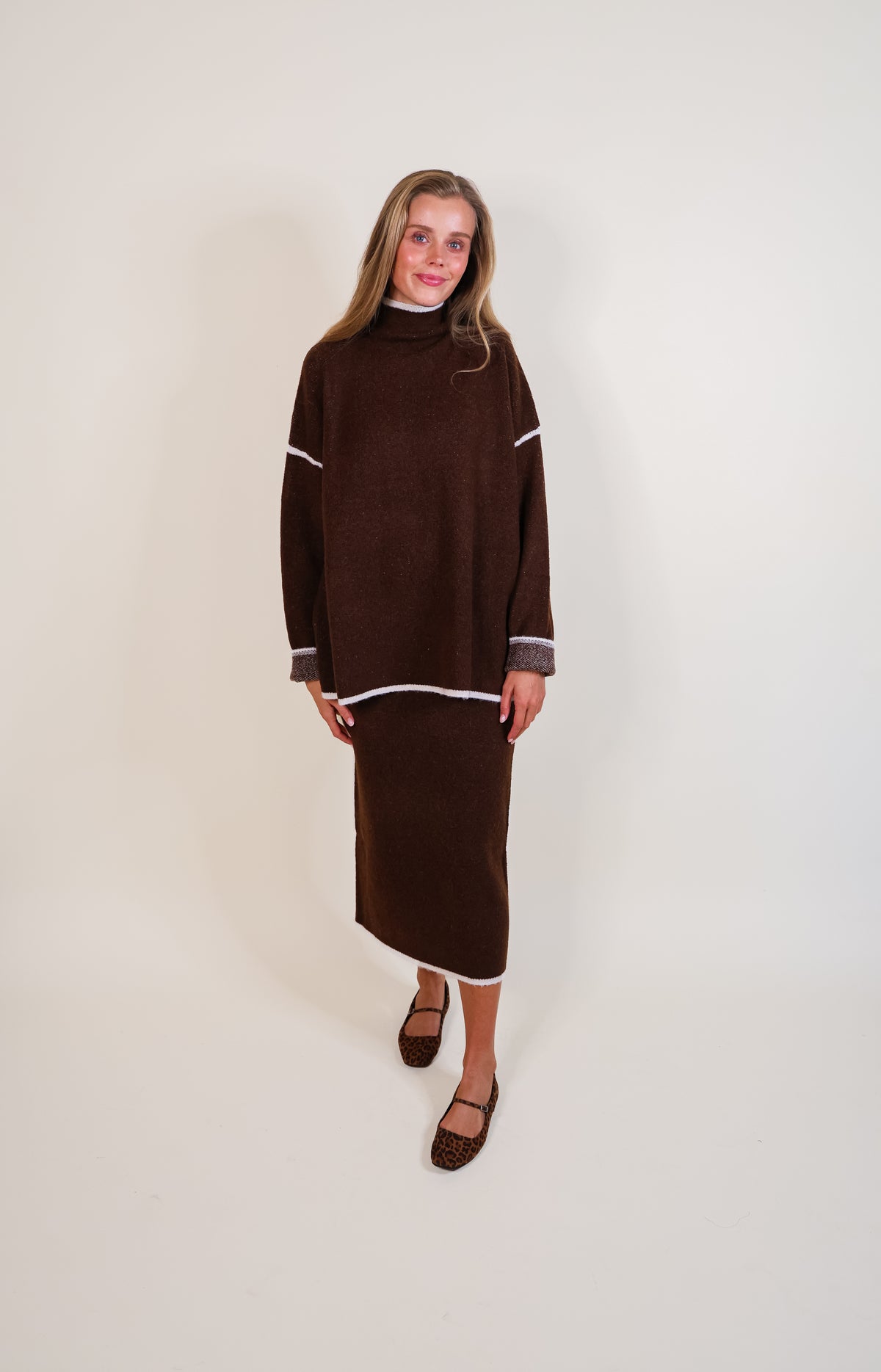 The Sloane Knit Set in Chocolate