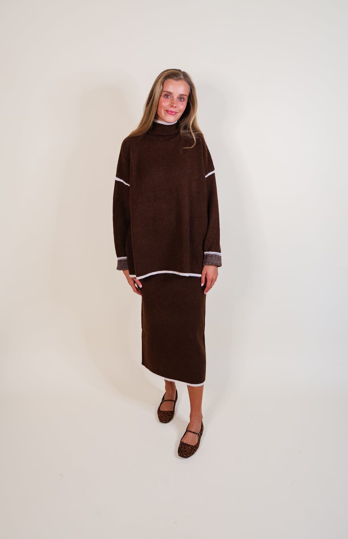 The Sloane Knit Set in Chocolate