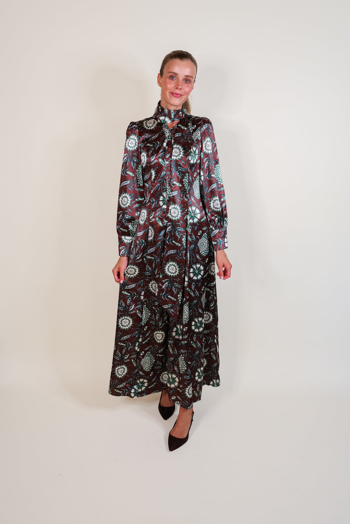 The Florence Satin Maxi Dress