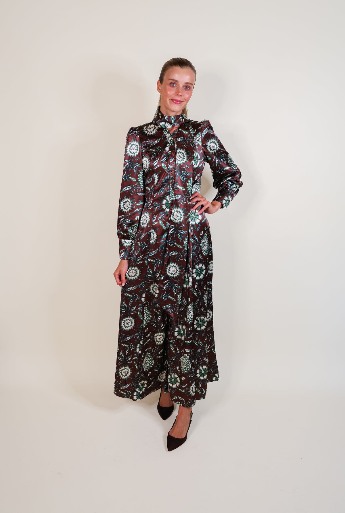 The Florence Satin Maxi Dress