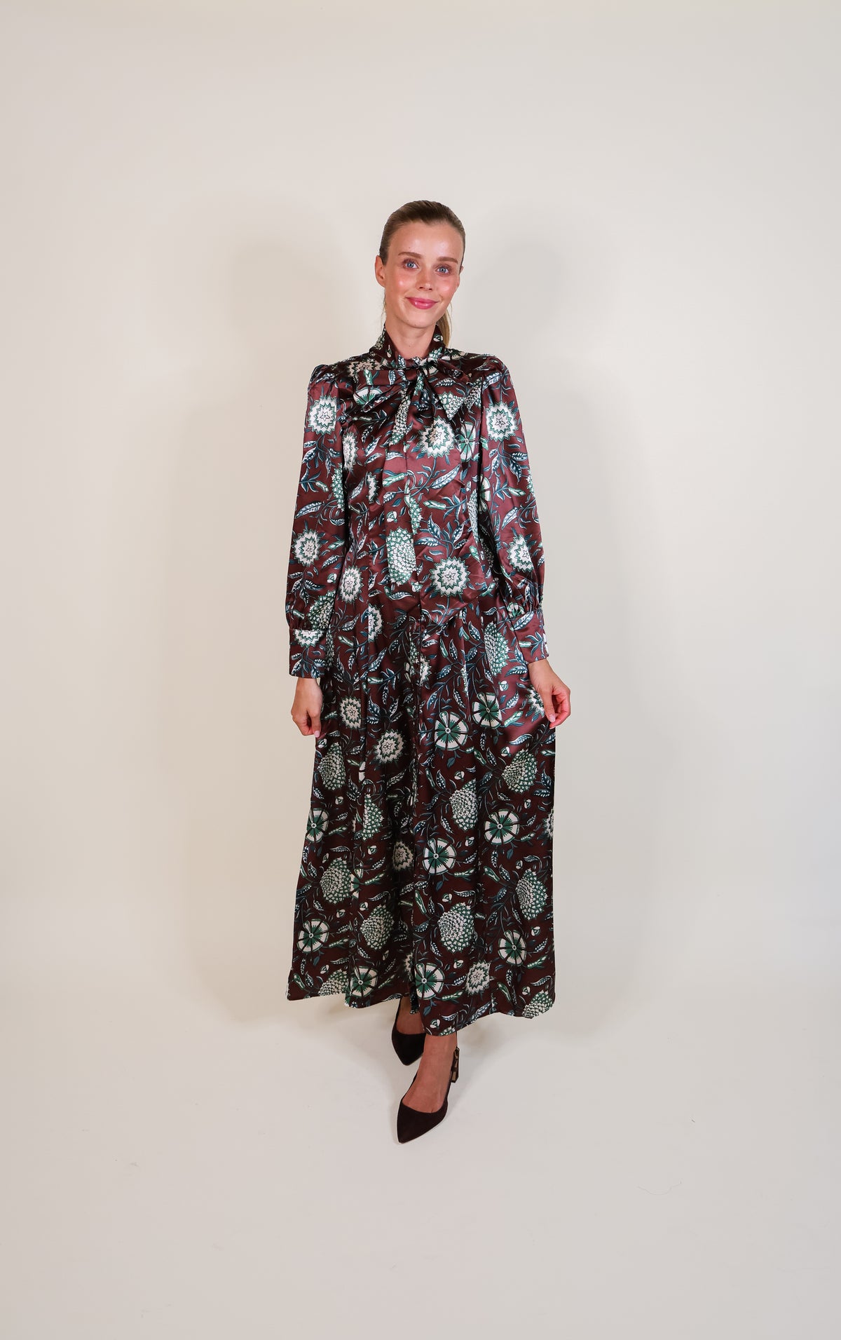 The Florence Satin Maxi Dress