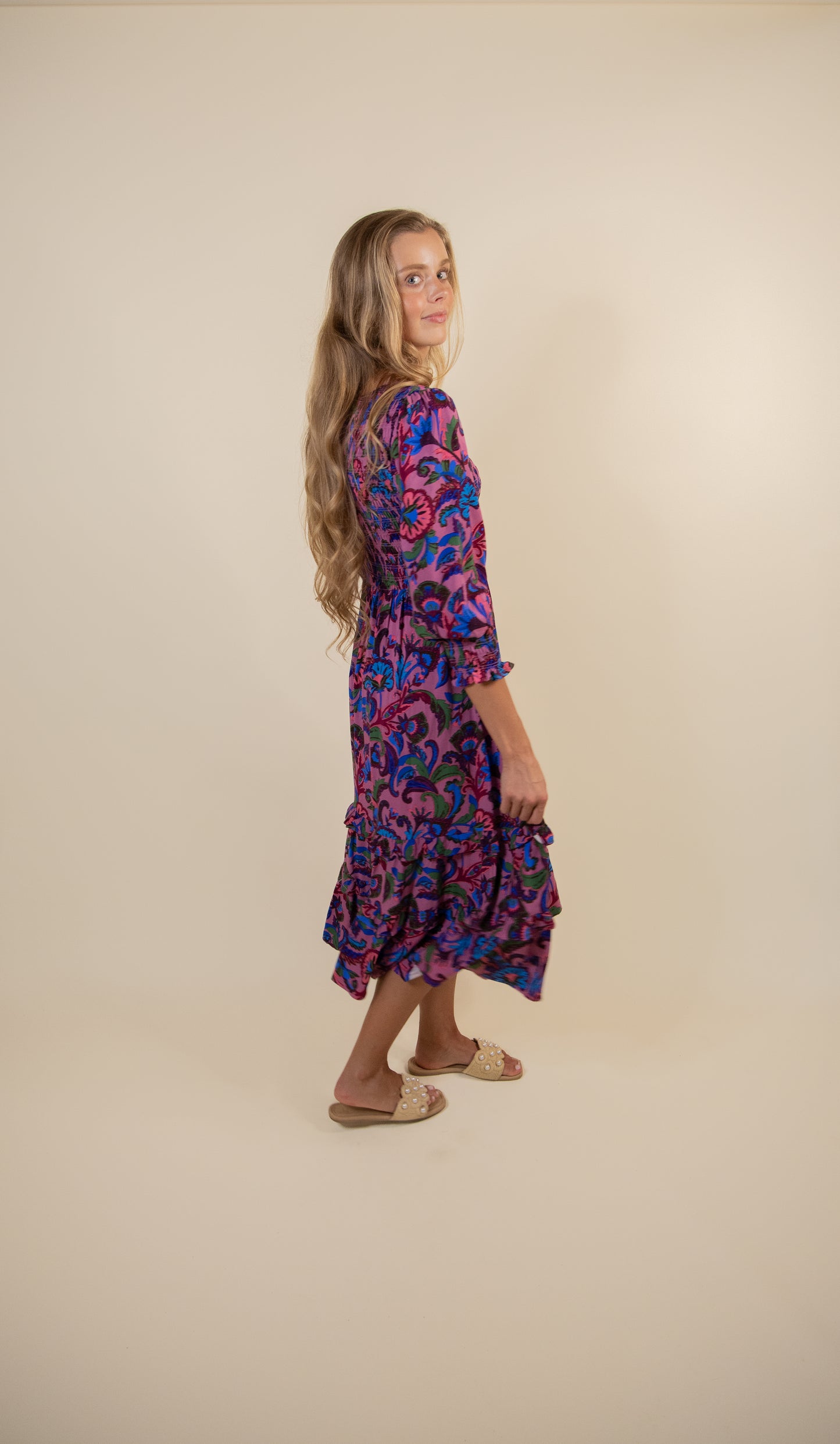 The Kailey Smocked Dress in Whimsy Floral