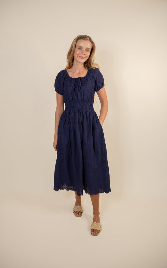 The Lauren Embroidered Cotton Sundress