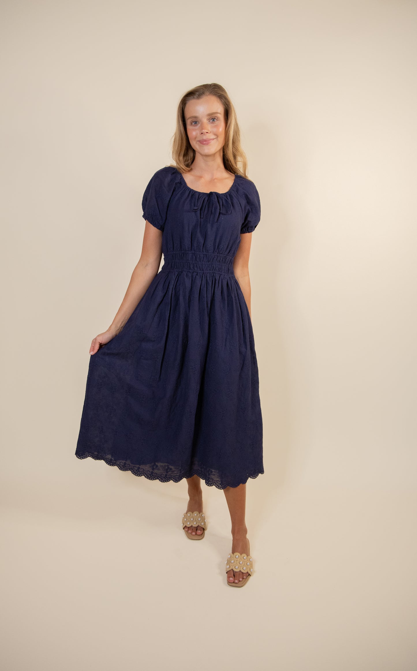 The Lauren Embroidered Cotton Sundress