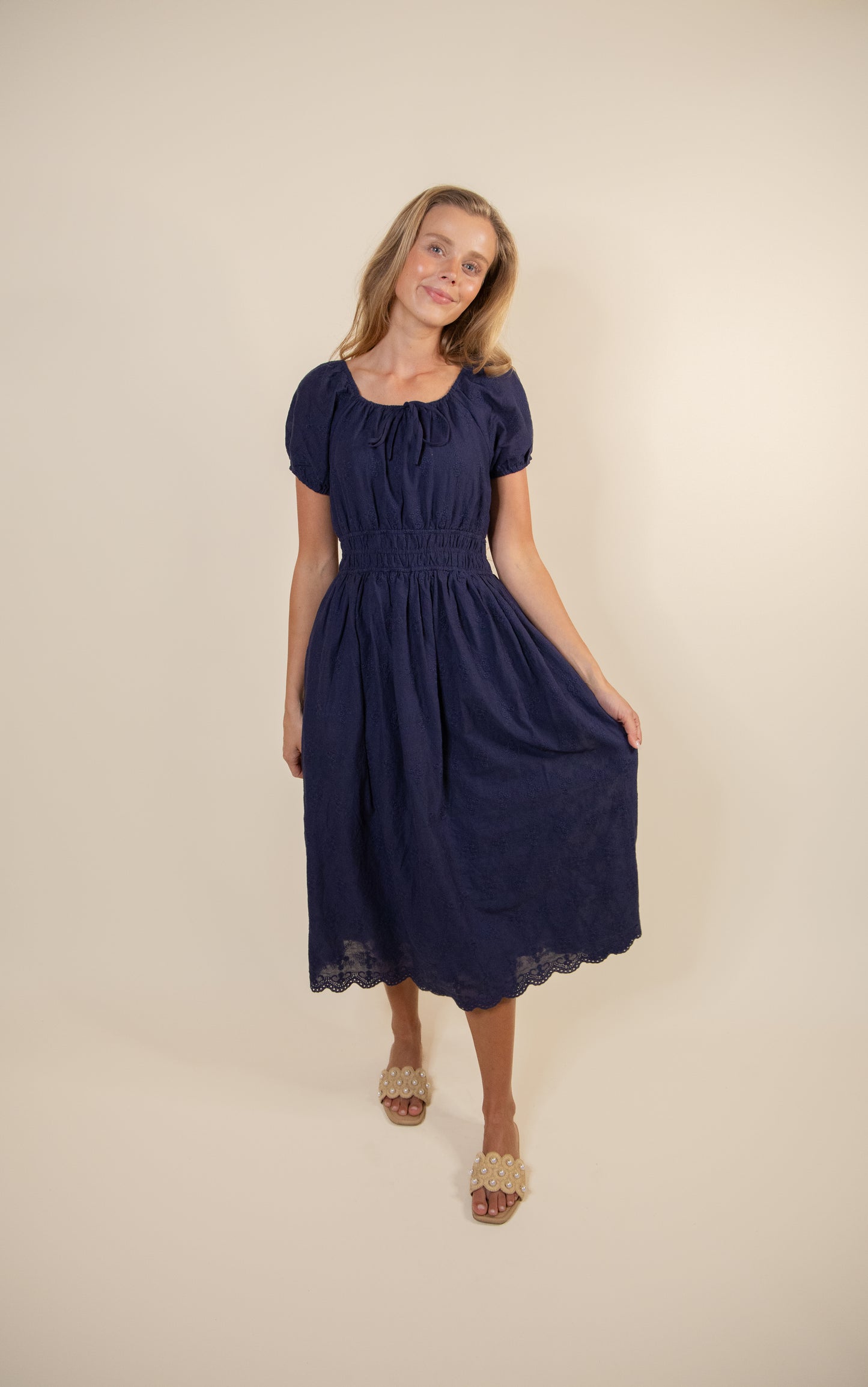 The Lauren Embroidered Cotton Sundress