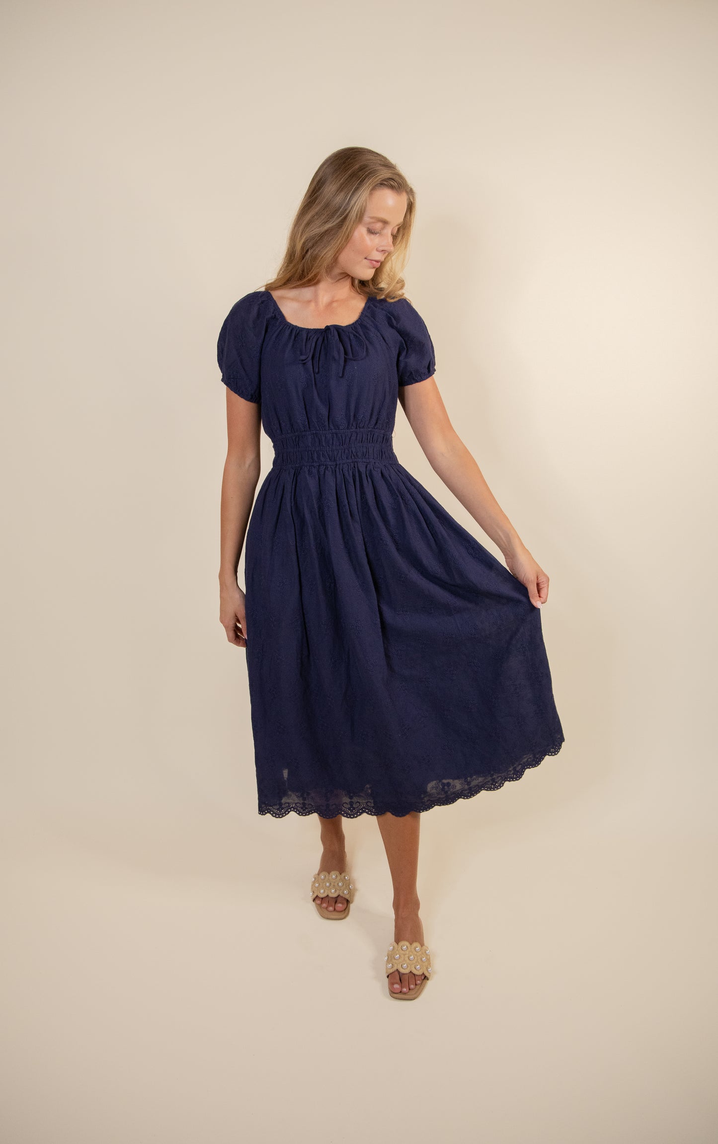 The Lauren Embroidered Cotton Sundress