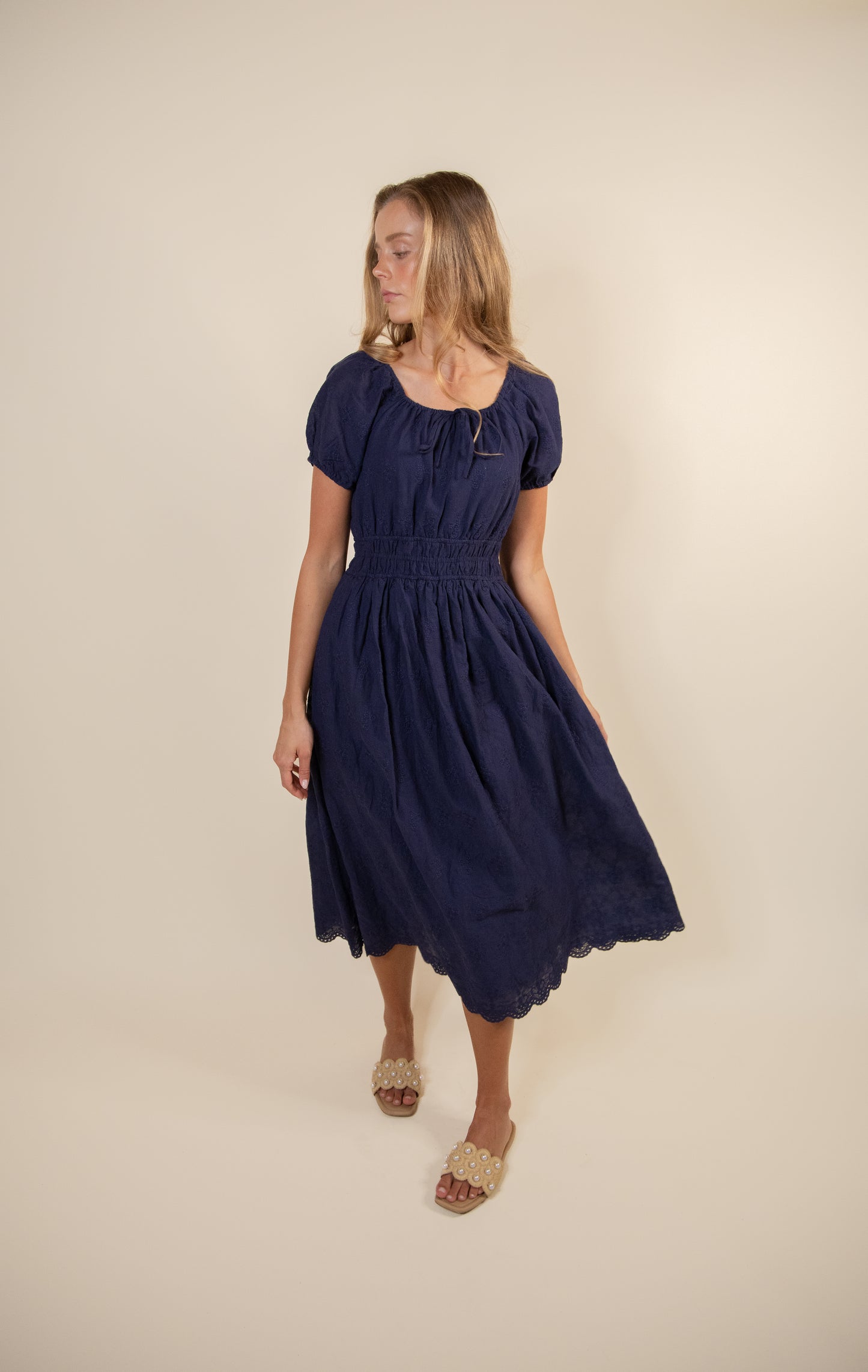 The Lauren Embroidered Cotton Sundress