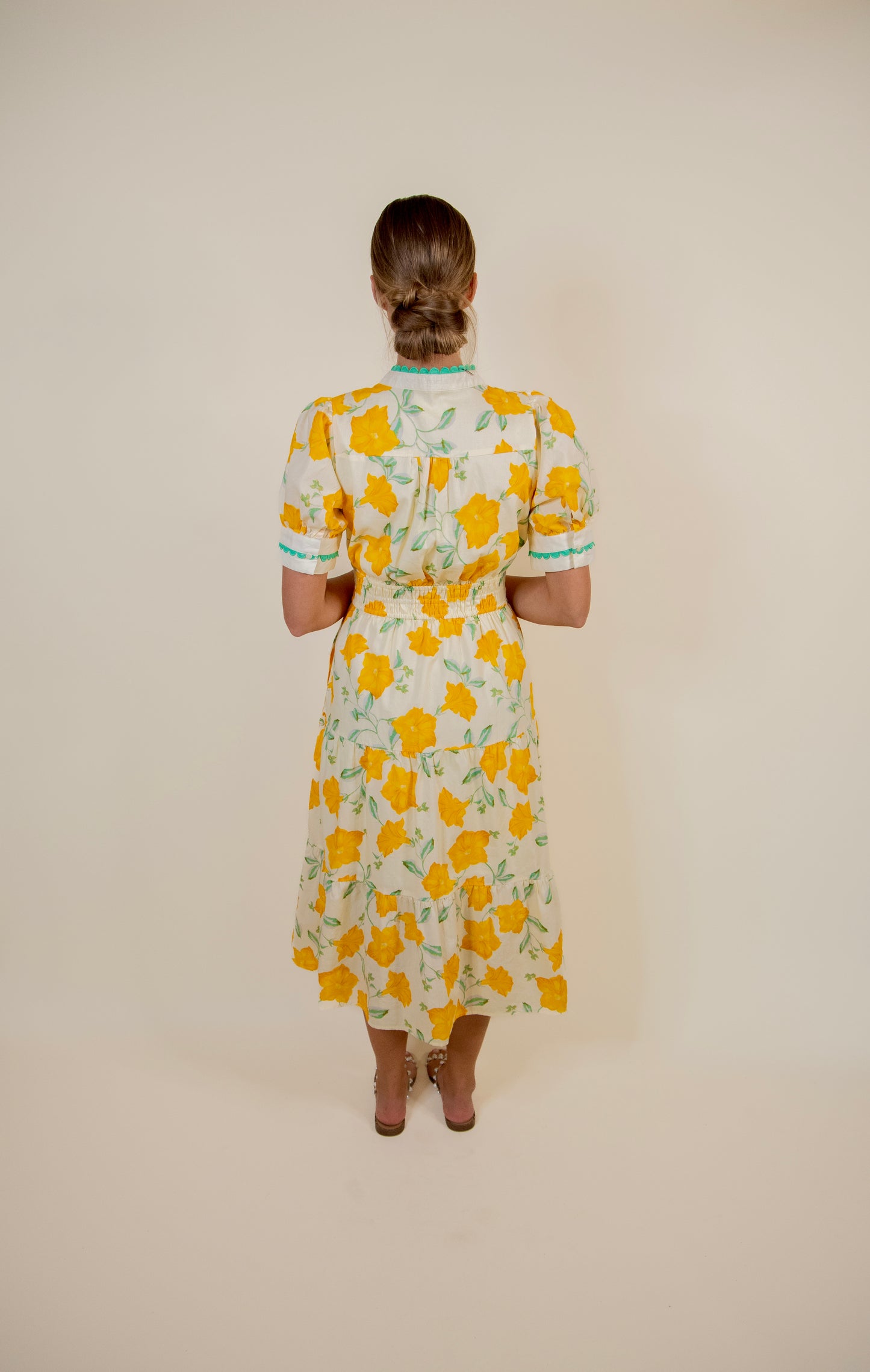 The Mae Scalloped Trim and Yellow & Green Floral