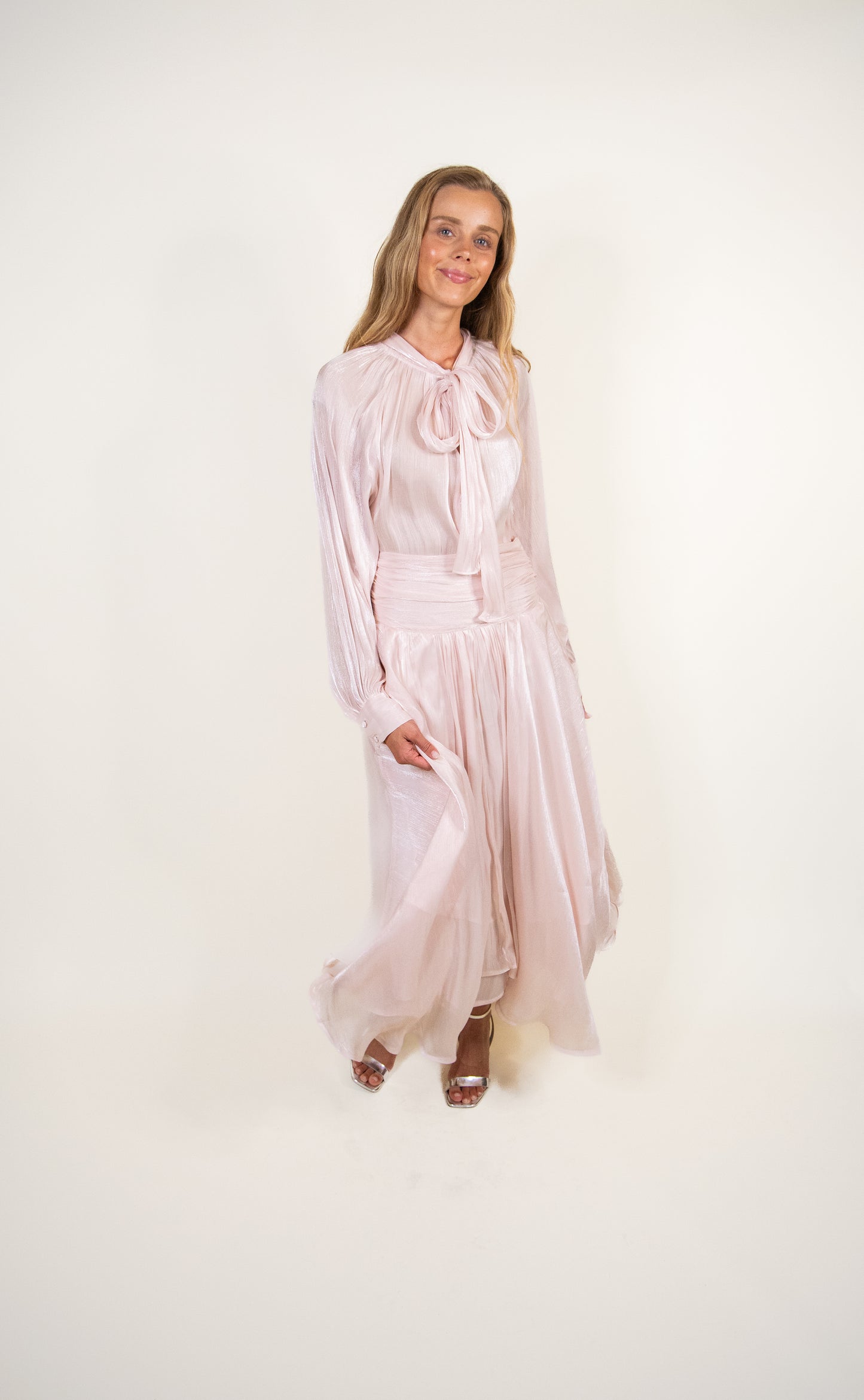 The Eleanor Shimmer Skirt Set in Ballerina Pink