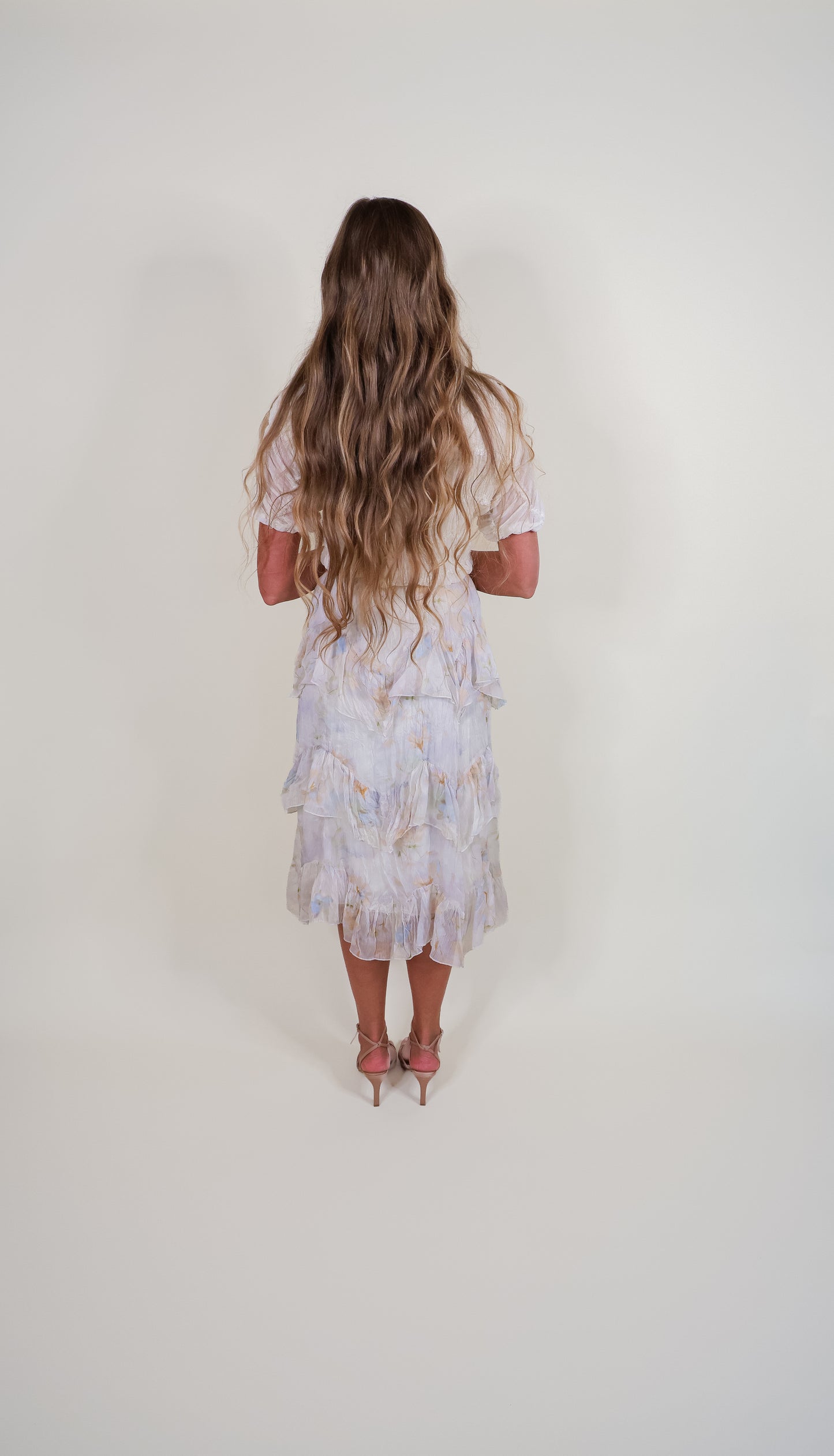 The Noa Layered Chiffon Midi Skirt