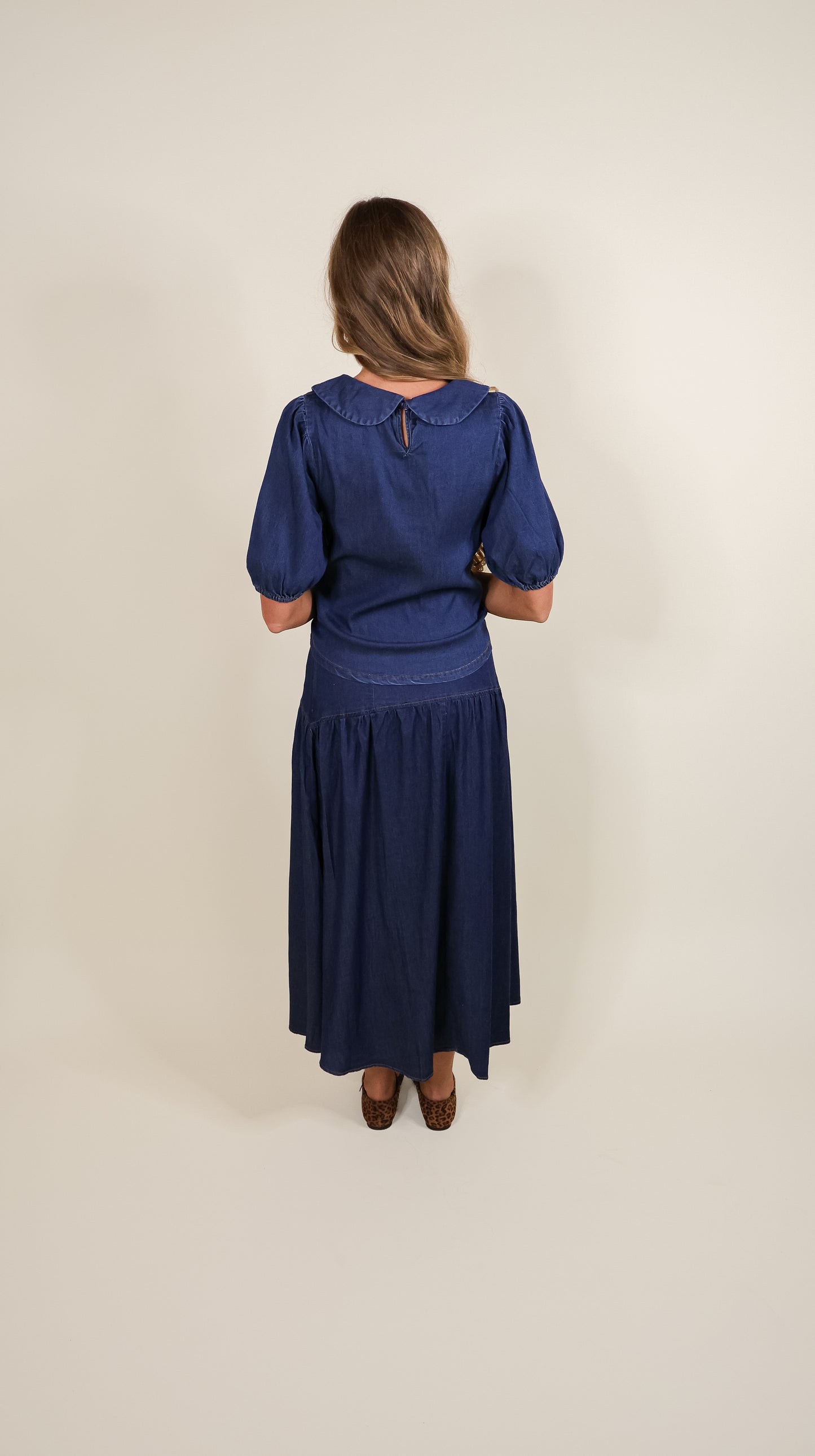 The Birdie Denim Skirt Set