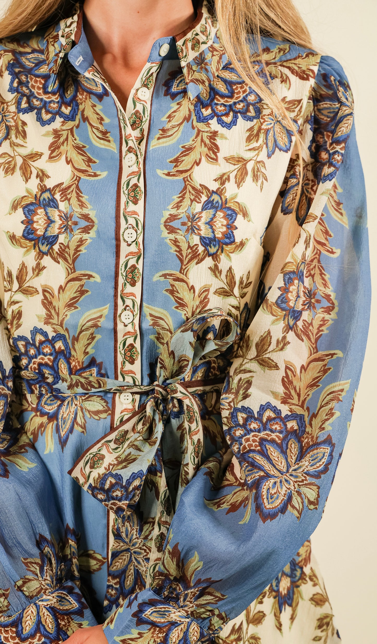 The Sophie Fall Floral Shirt Dress