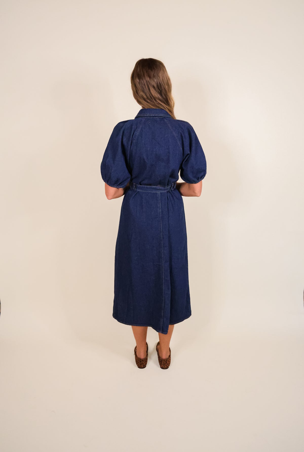 The Stella Snap Denim Shirt Dress
