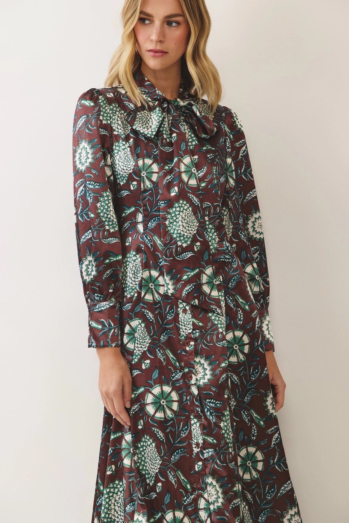 The Florence Satin Maxi Dress