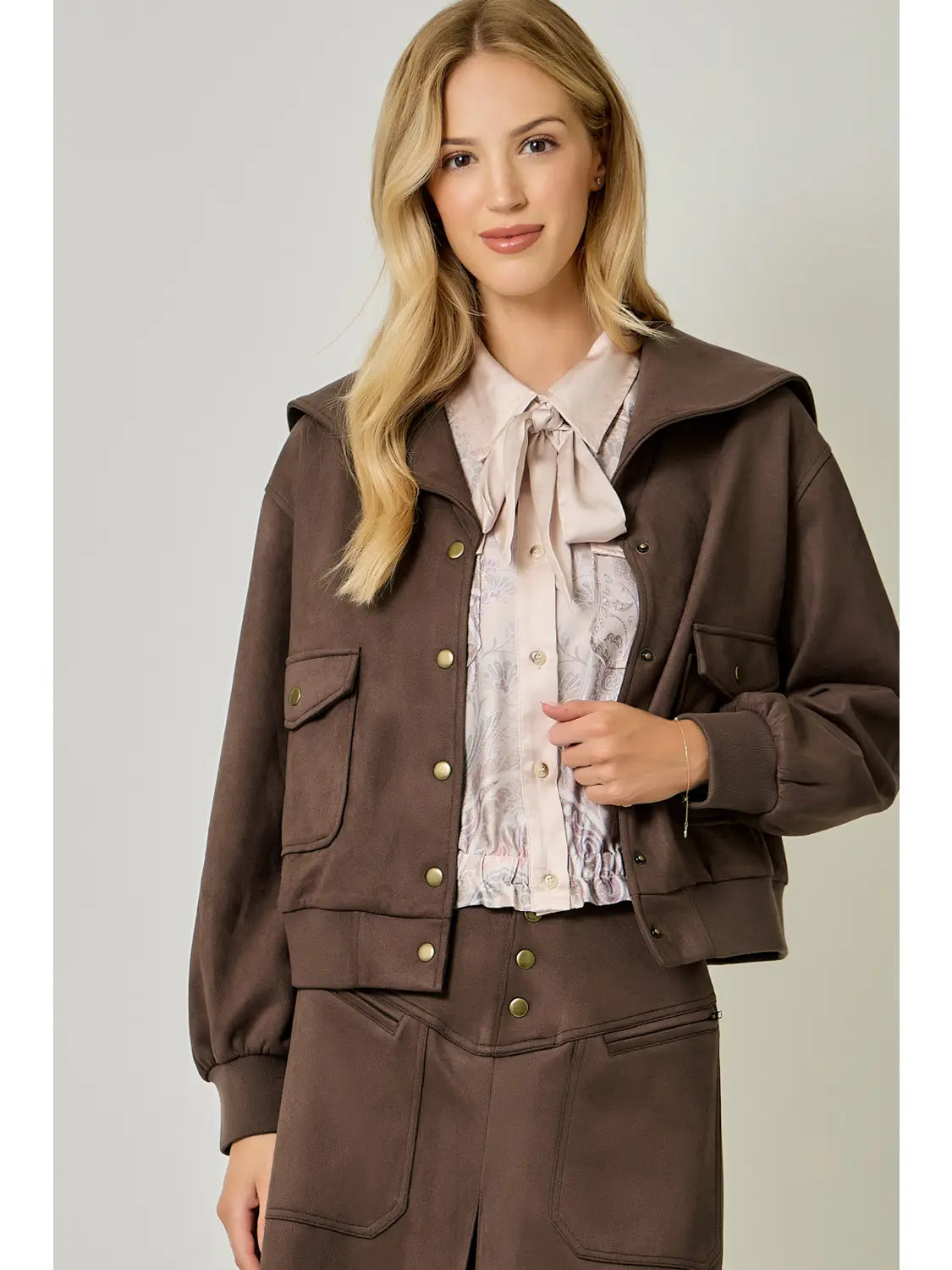 The Marlowe Jacket in Brown Suede