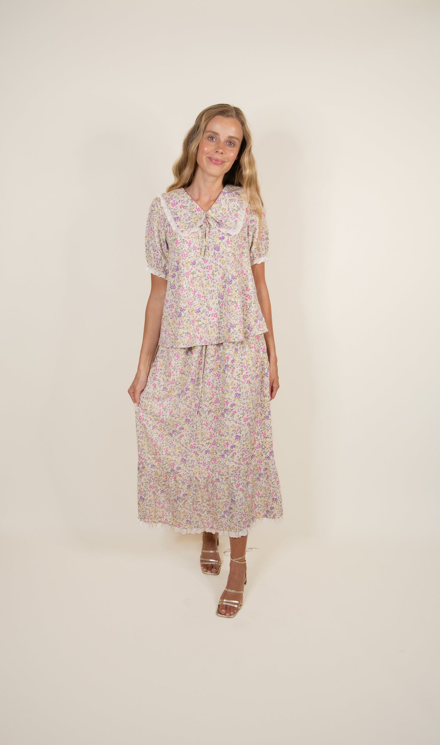 The Mae Eyelet Floral Set