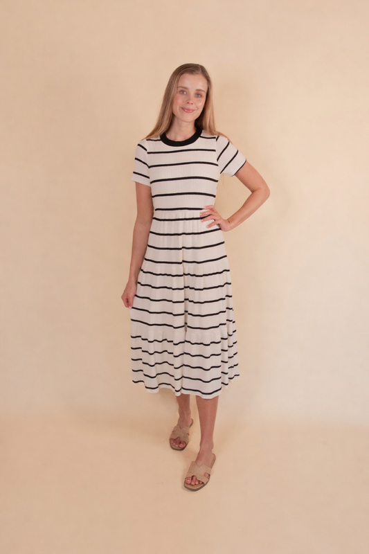 The Stevie Ribbed Knit T-Shirt Dress