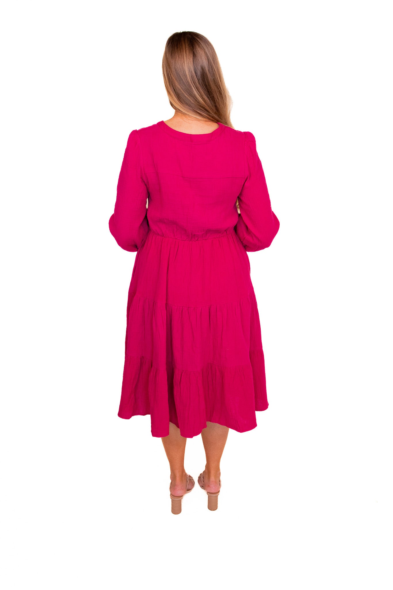 The Allison Dress in Raspberry