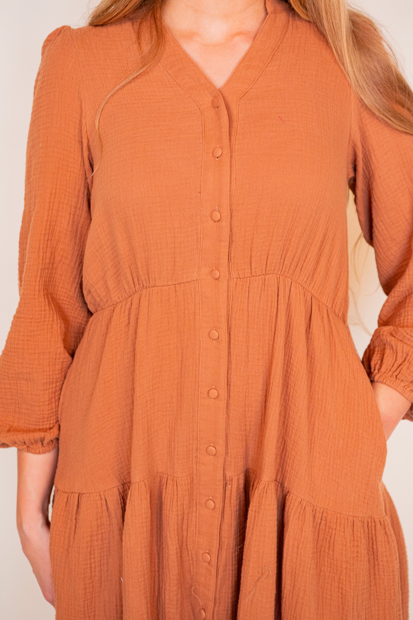 The Allison Dress in Nutmeg