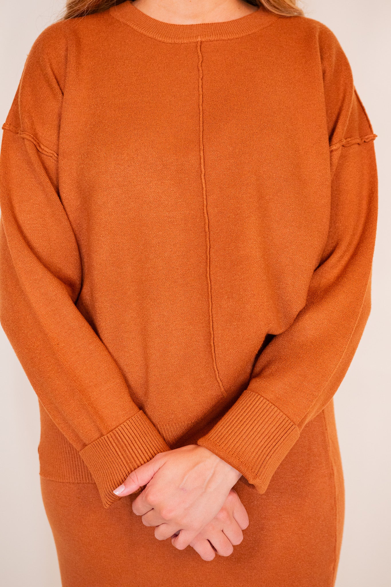 The Starla Sweater Set in Chestnut