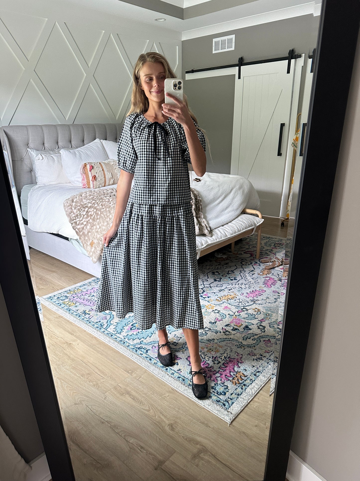 The Quinn Gingham Set in Black and White
