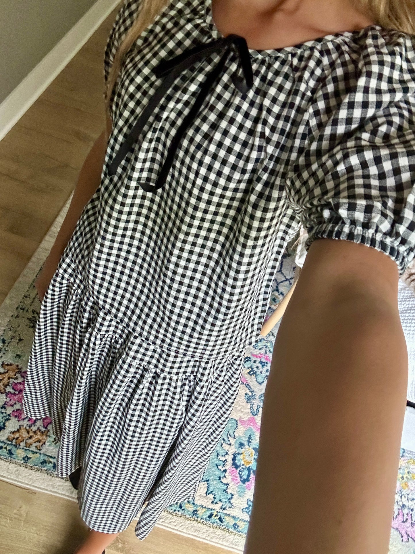 The Quinn Gingham Set in Black and White
