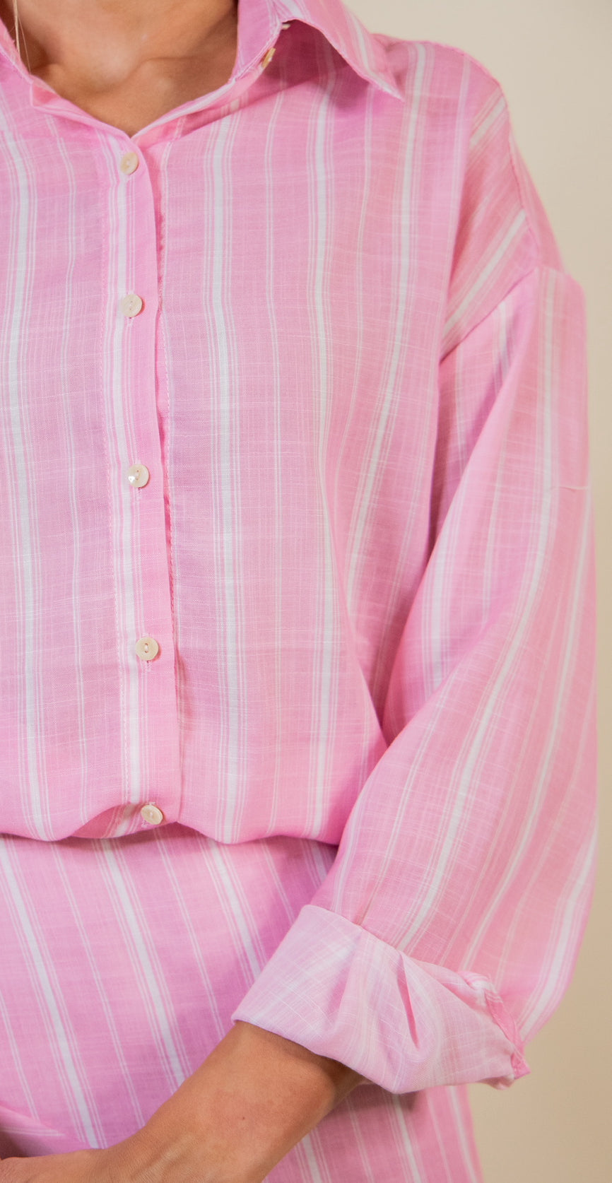 The Piper Pink & White Striped Set