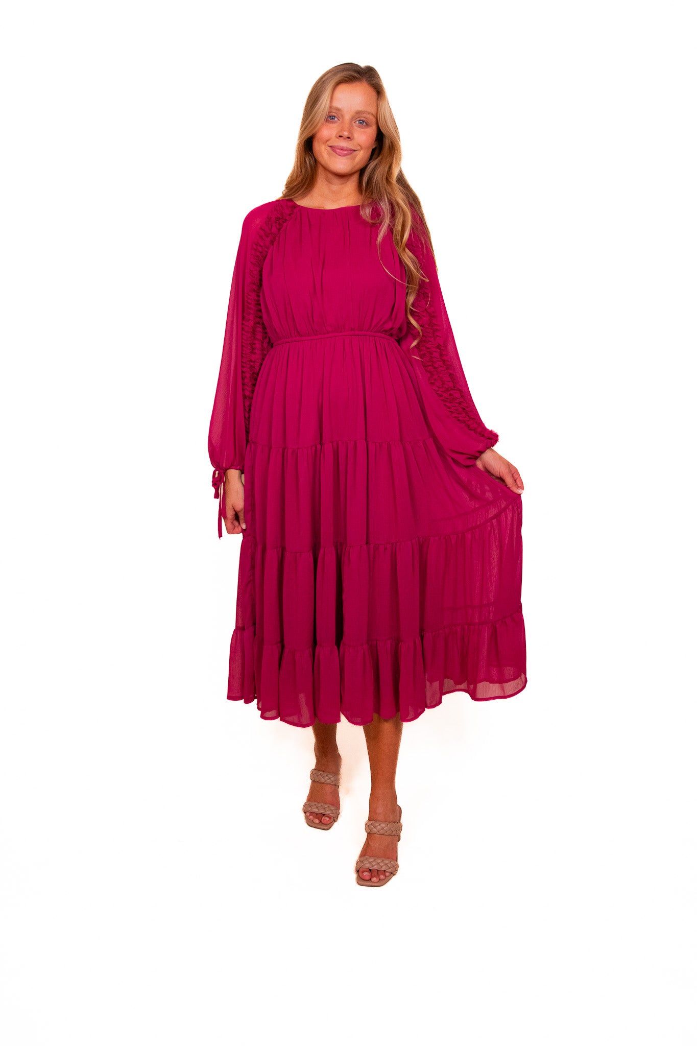 The Rory Dress in Raspberry