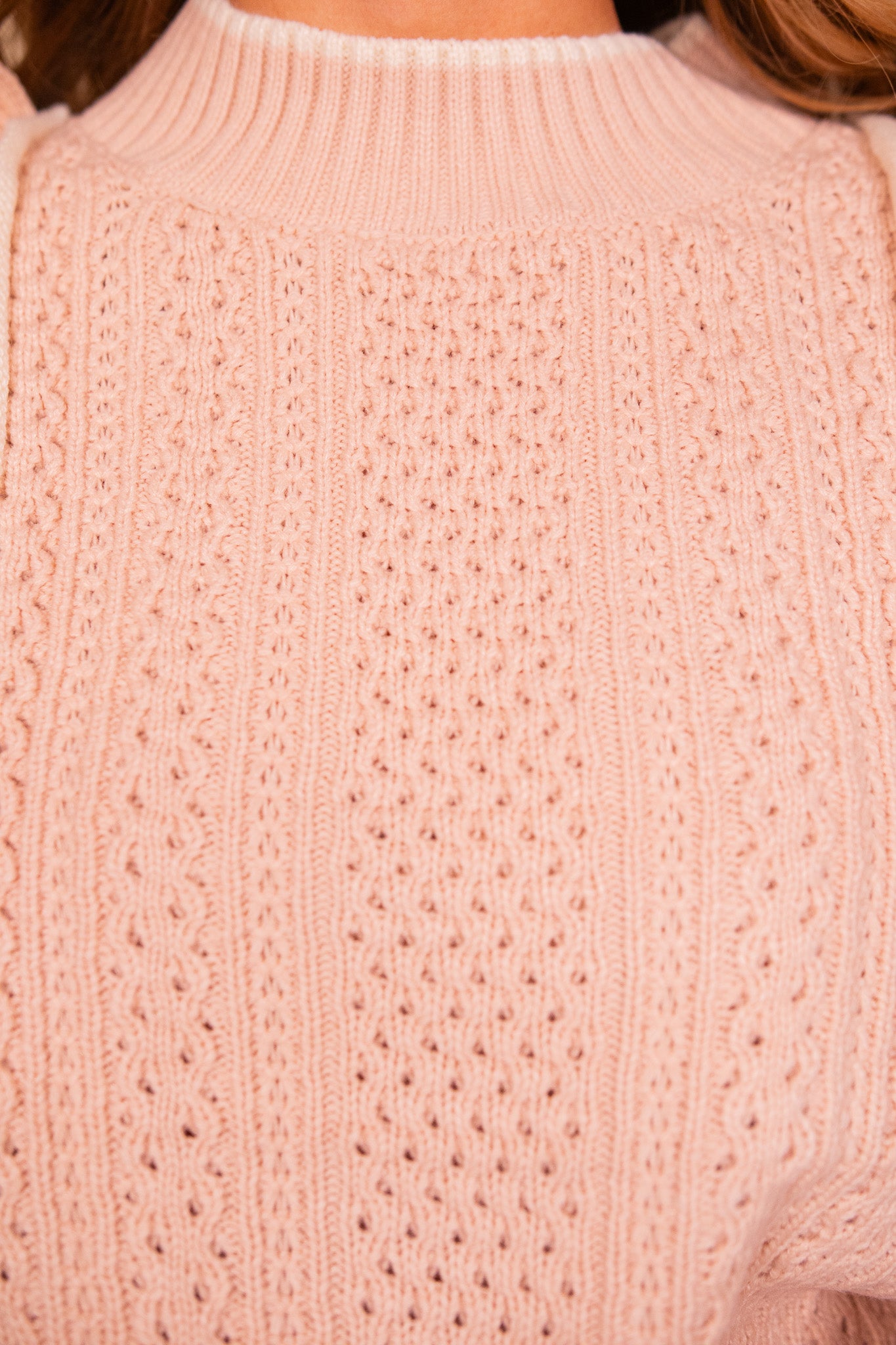 The Piper Ruffle Knit Sweater in Ballerina Pink