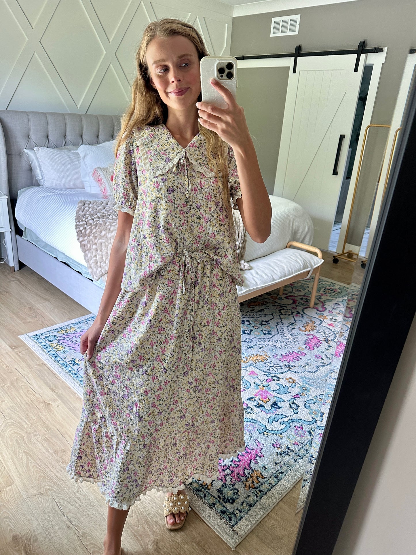 The Mae Eyelet Floral Set