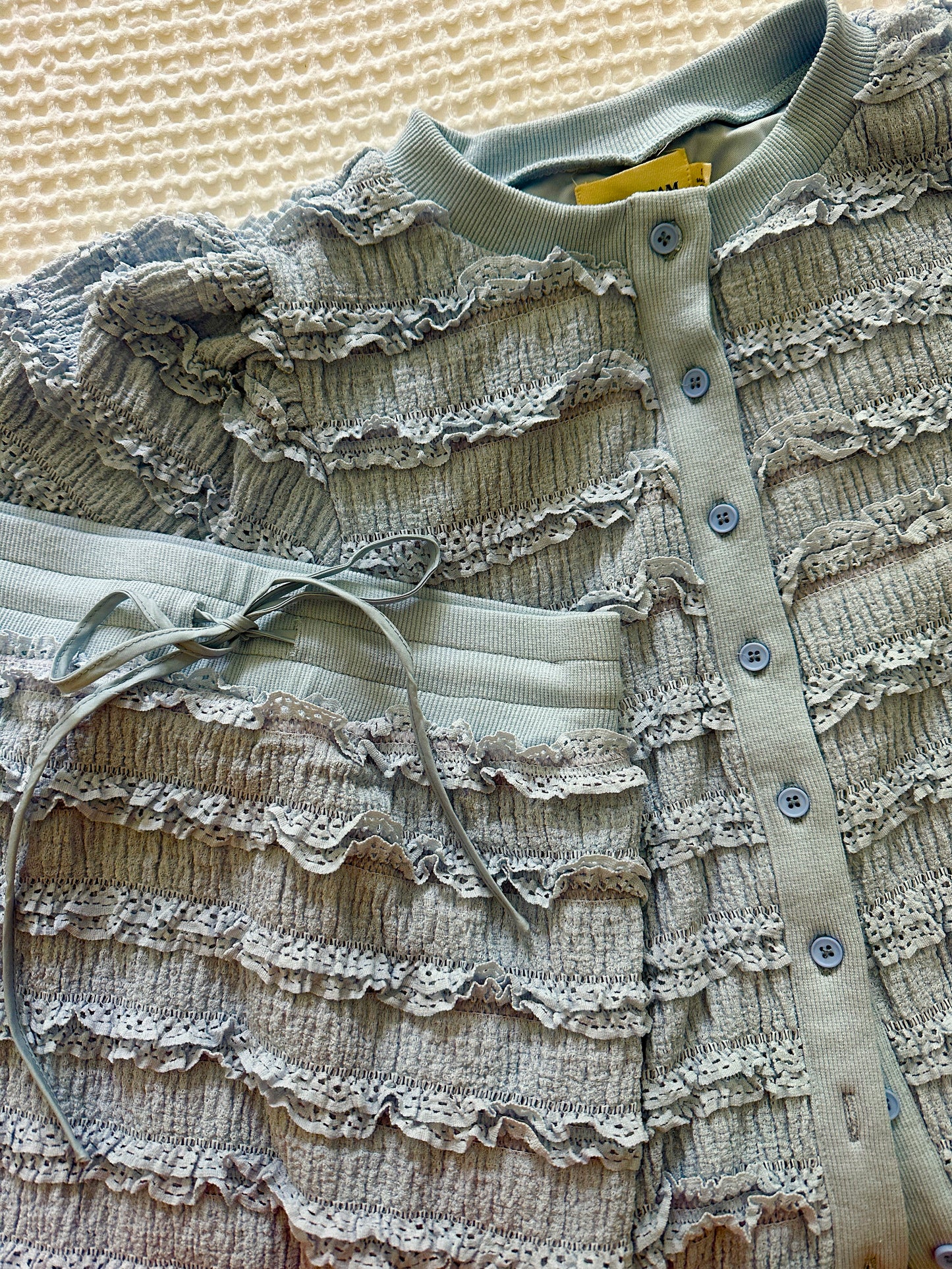 The Ana Textured Set in Baby Blue
