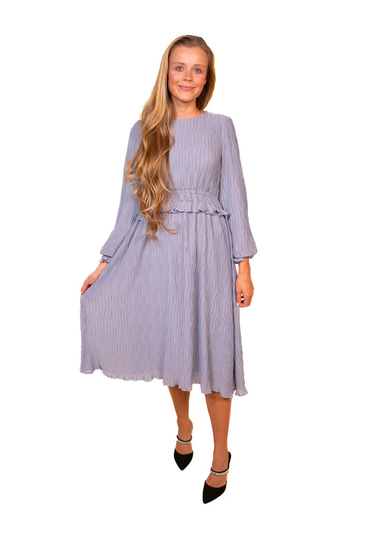 The Alani Ruffle Dress in Ice