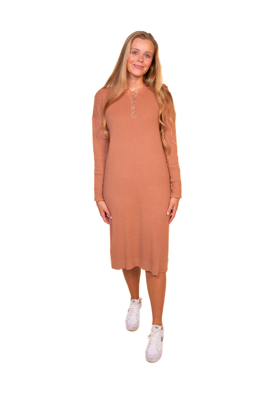 The Elsie Knit Dress in Rust