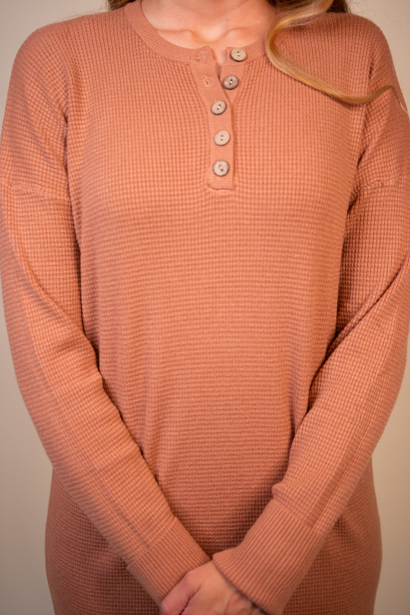 The Elsie Knit Dress in Rust