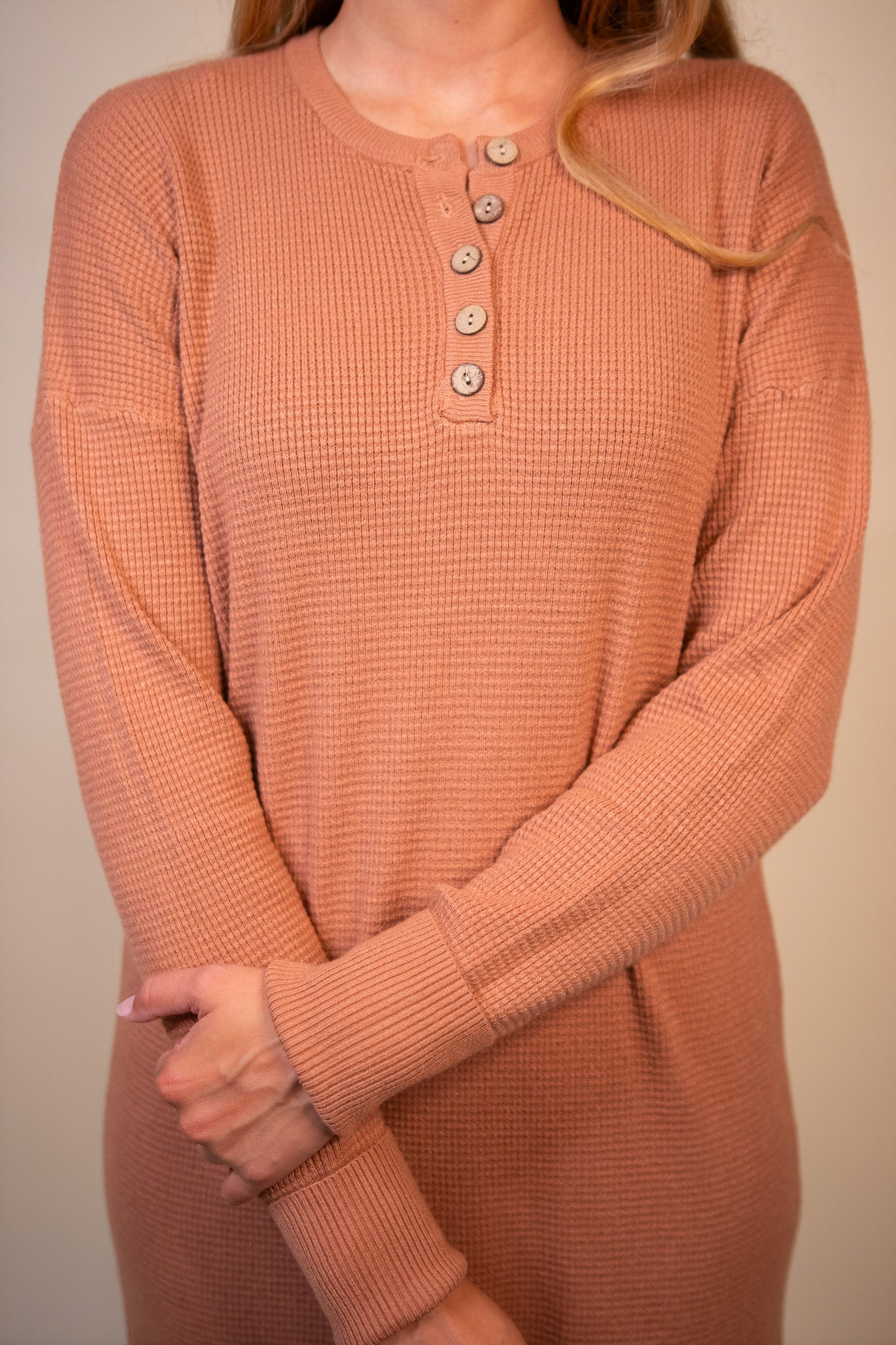 The Elsie Knit Dress in Rust