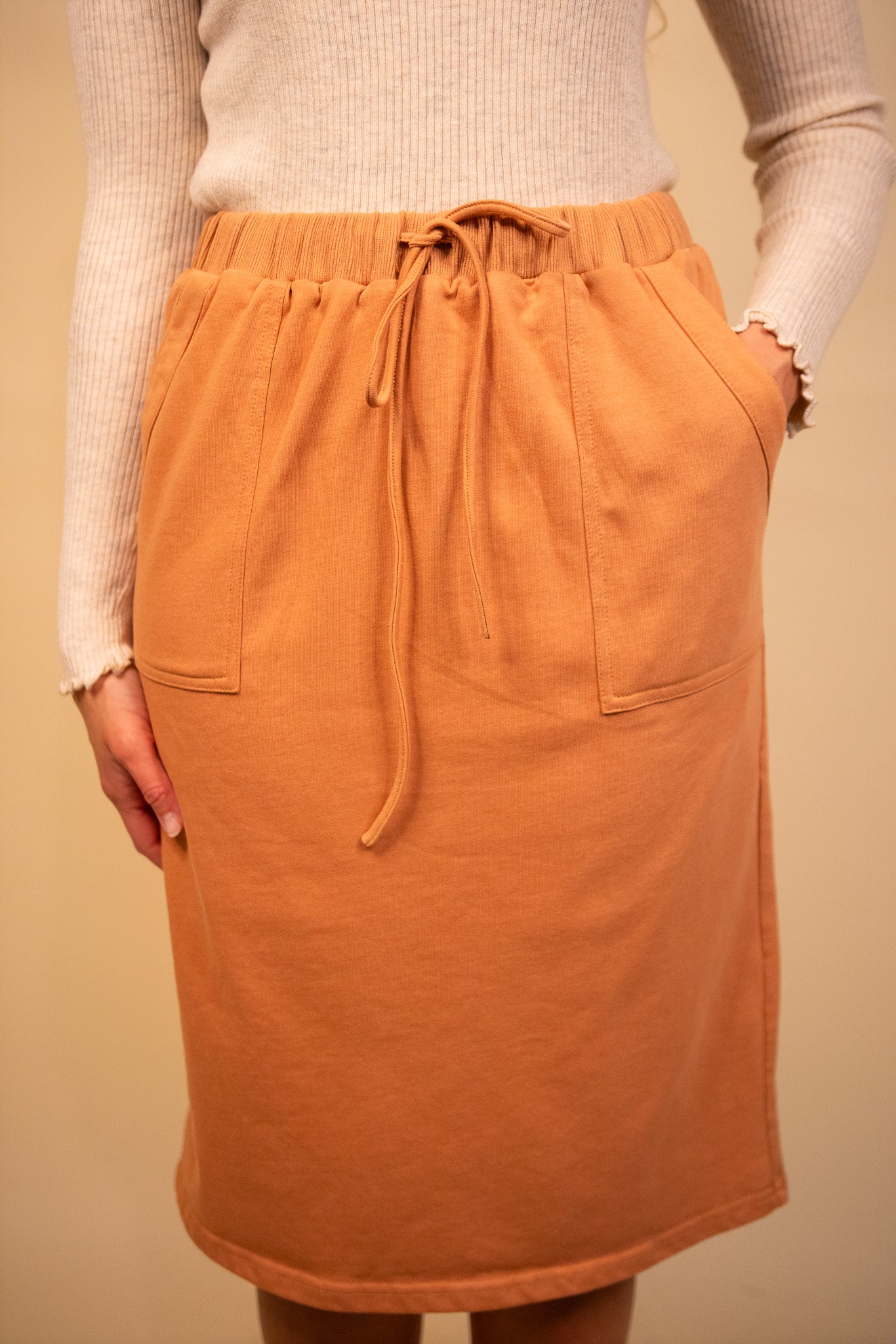 The Kasey Sweater Skirt in Rust