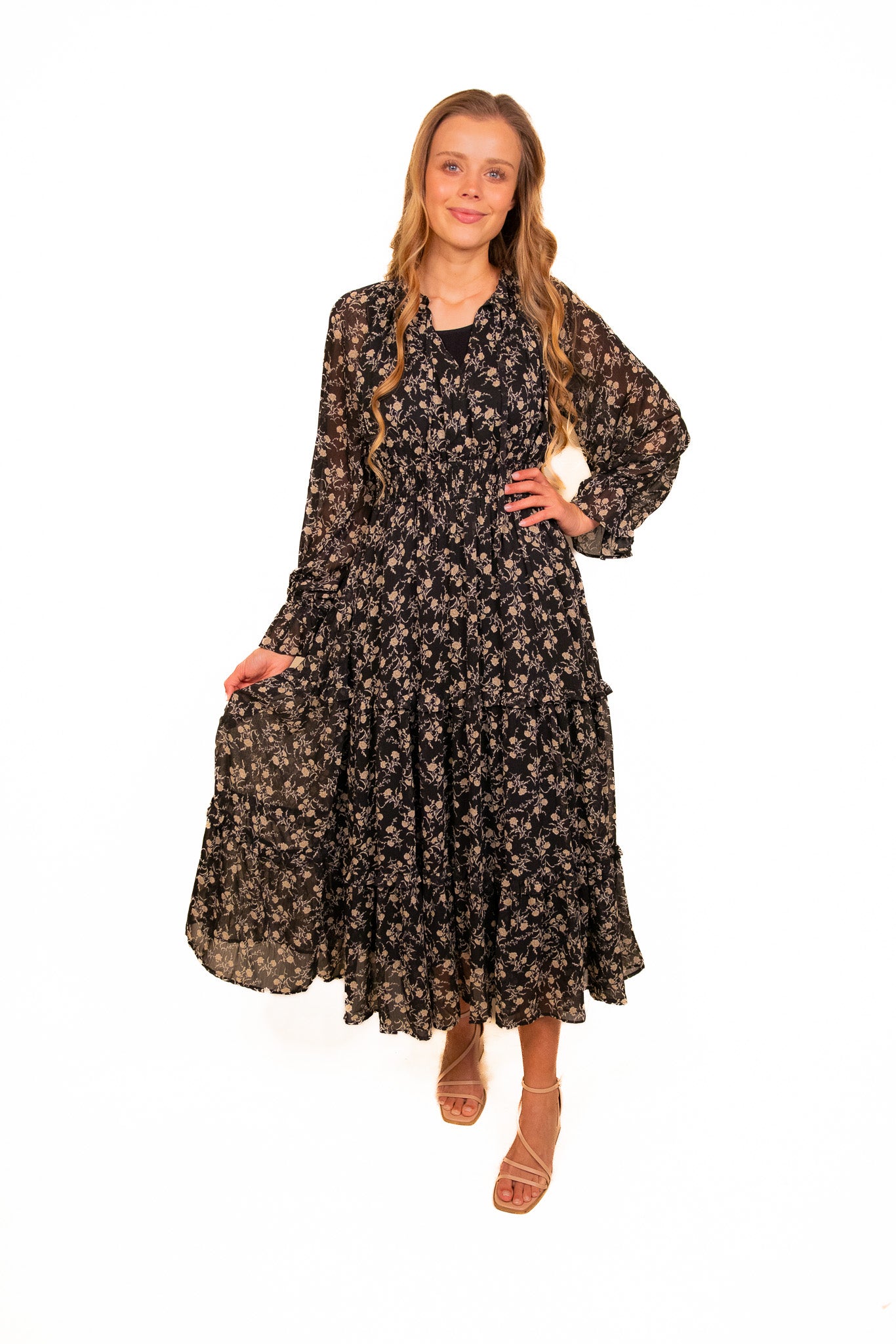 The Lennon Floral Chiffon Dress