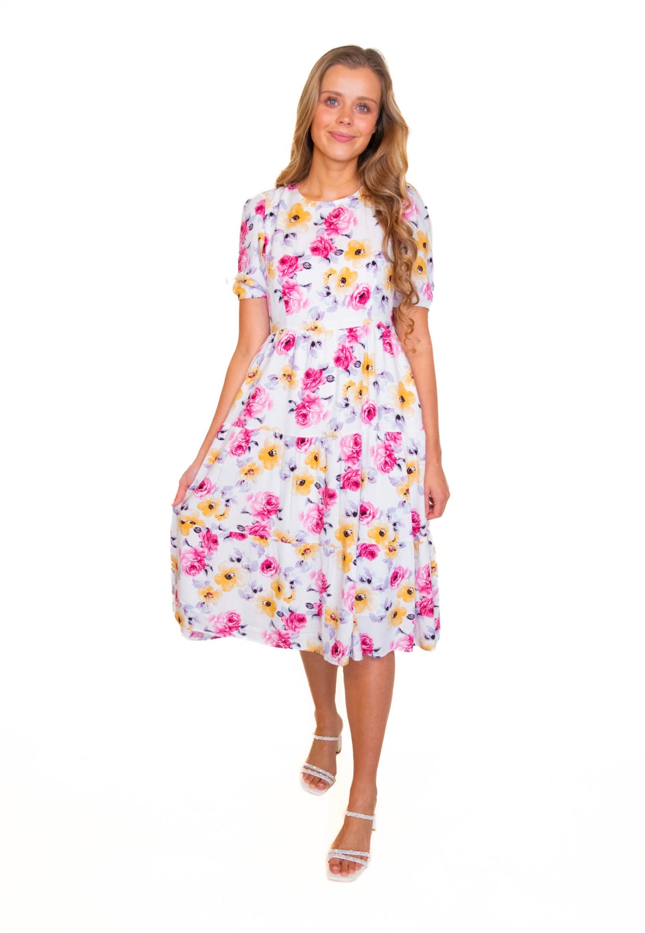 The Laura Floral Tiered Midi