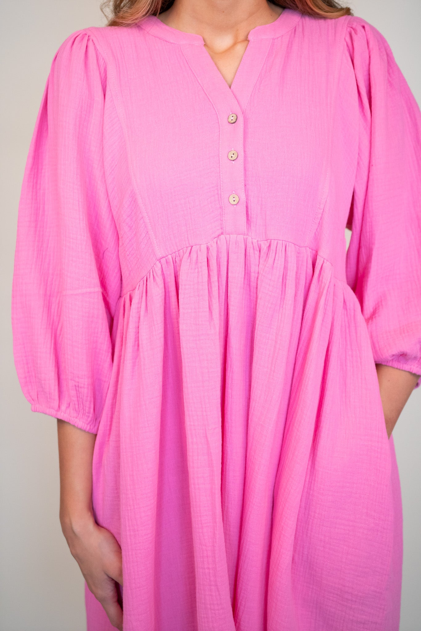 RESTOCKED - The Kennedy Dress in Bubblegum