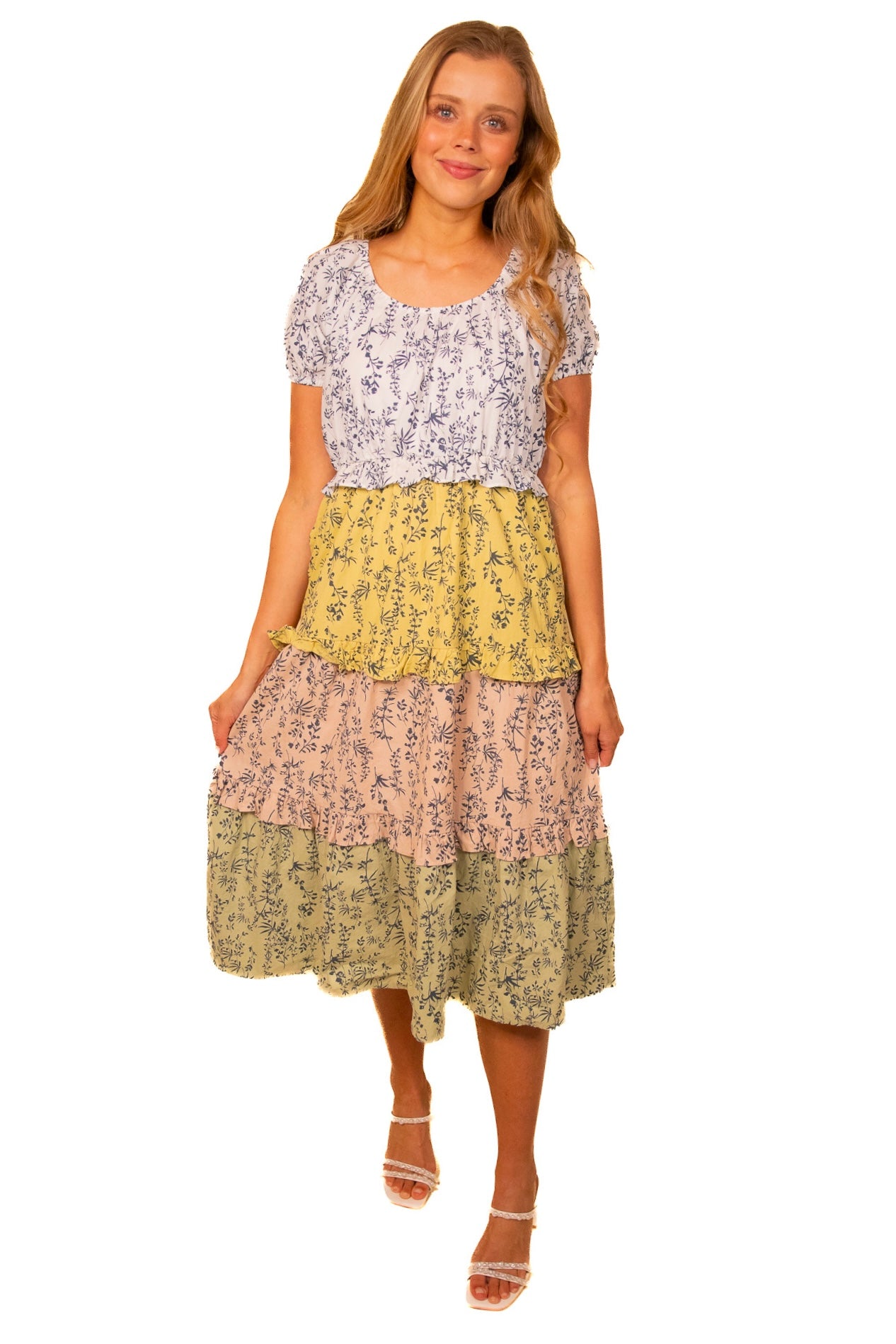 The Rae Colorbock Tiered Dress