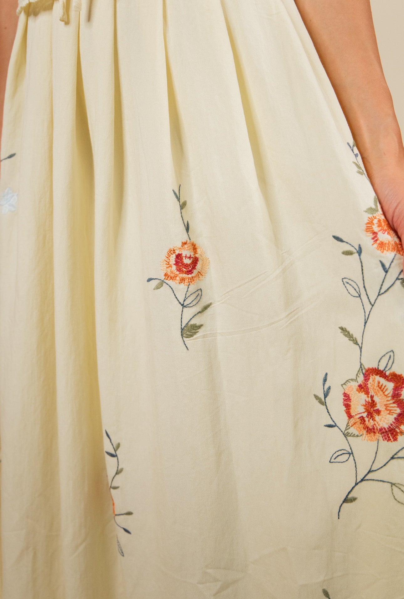 The Wren Embroidered Set in Sunshine Yellow