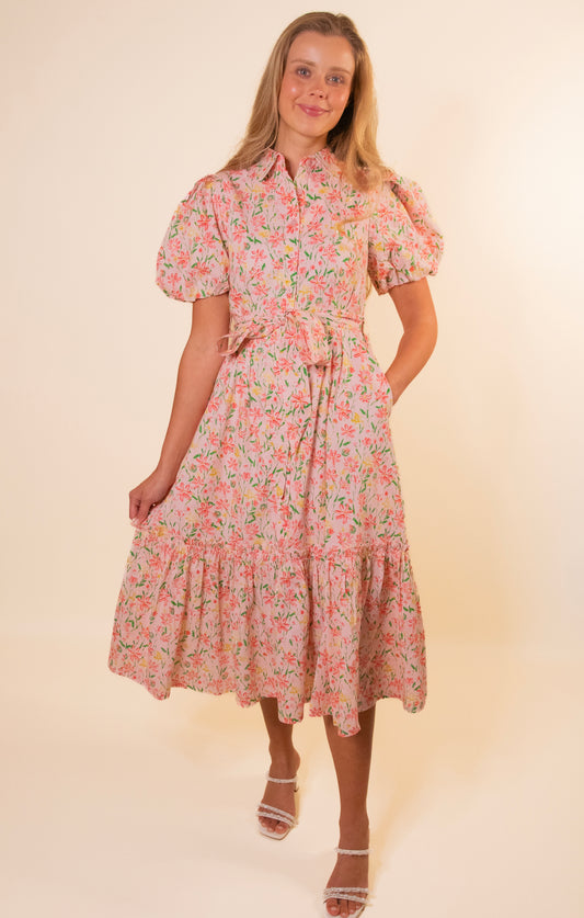 The Ella Floral Collar Dress